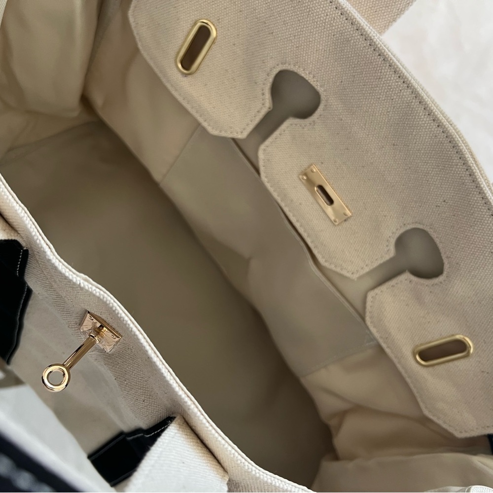 Boatkin Black Canvas Boat Tote Bag - Picture 4 of 6